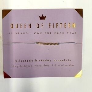 Queen of 15 Gold (14 Karat) Bead Bracelet